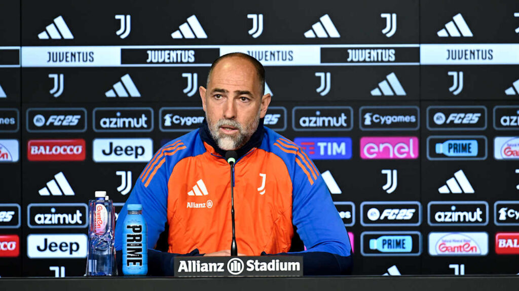 Igor Tudor, allenatore della Juventus, in conferenza stampa