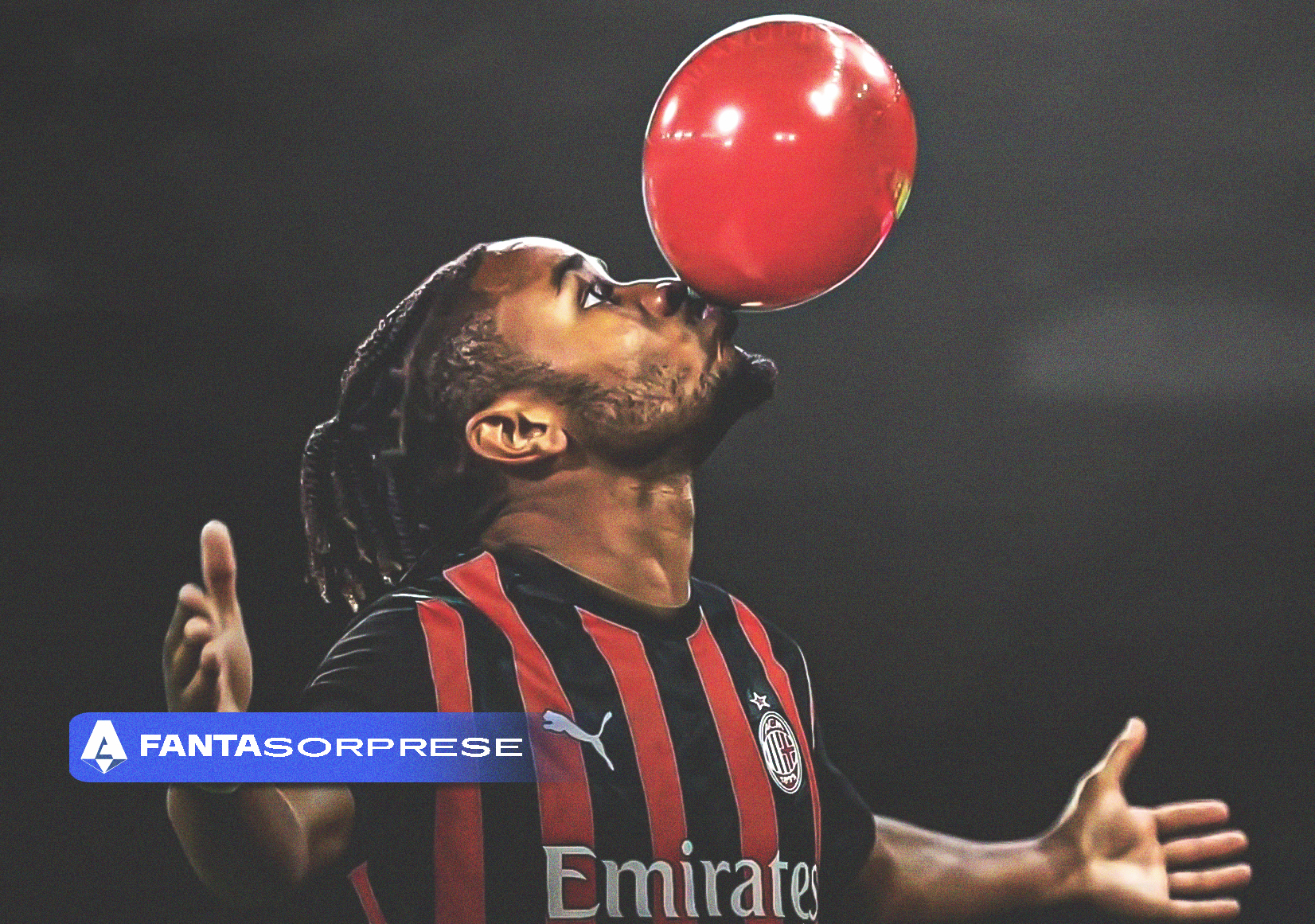 Nkunku con la maglia del Milan festeggia il gol