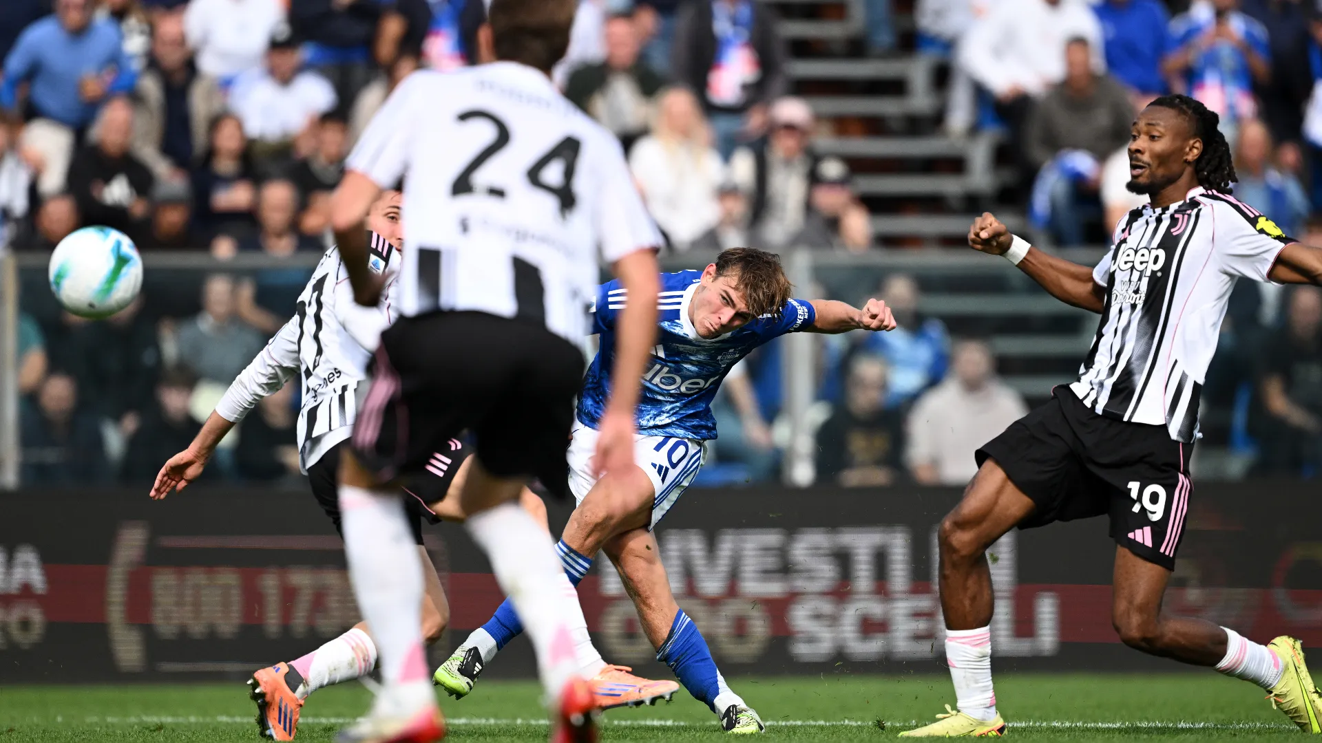 Nico Paz in gol contro la Juventus