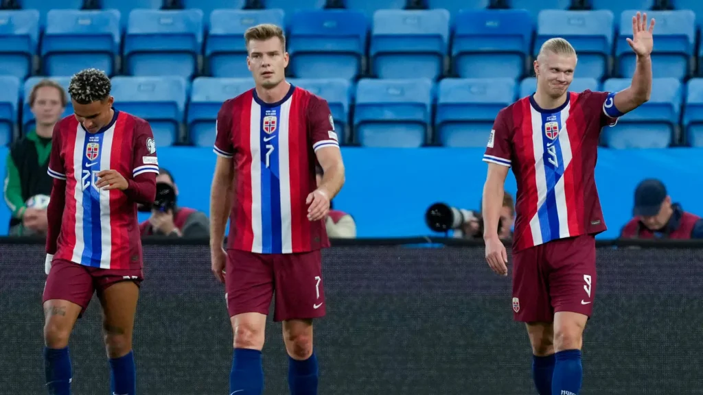 Haaland con la maglia della Norvegia