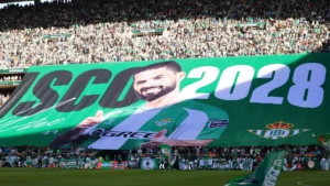 Striscione Betis per il rinnovo di Isco