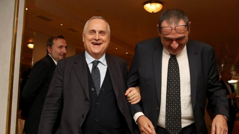Claudio Lotito e Maurizio Sarri