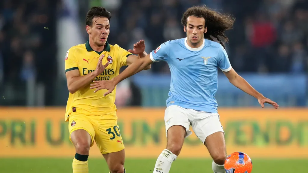 Ricci in azione durante Lazio-Milan di Coppa Italia