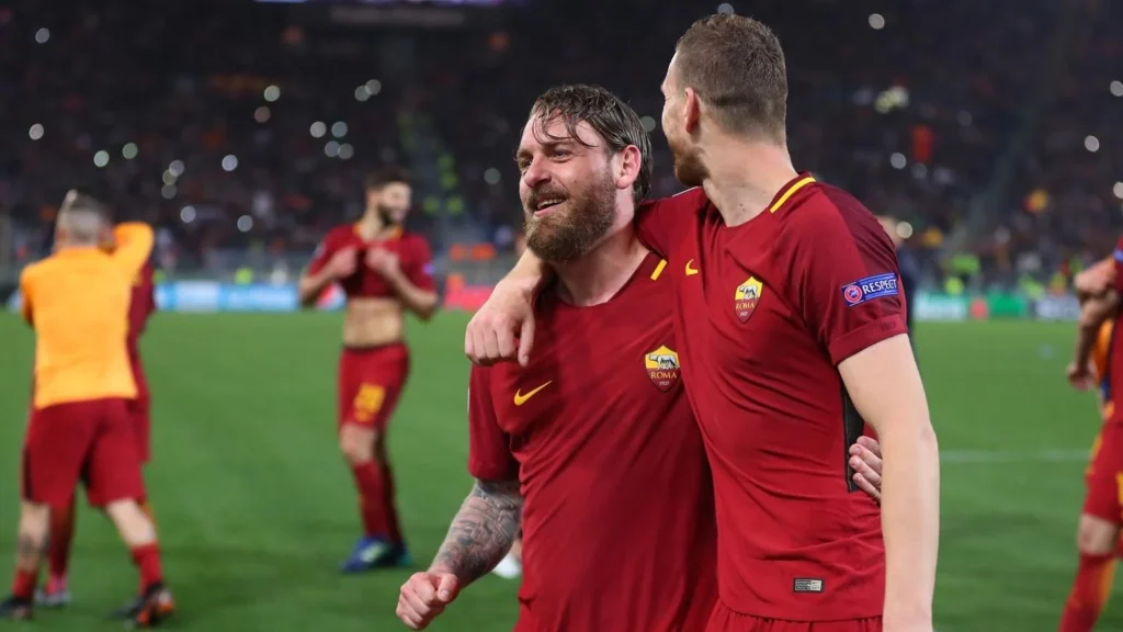 Daniele De Rossi ed Edin Dzeko