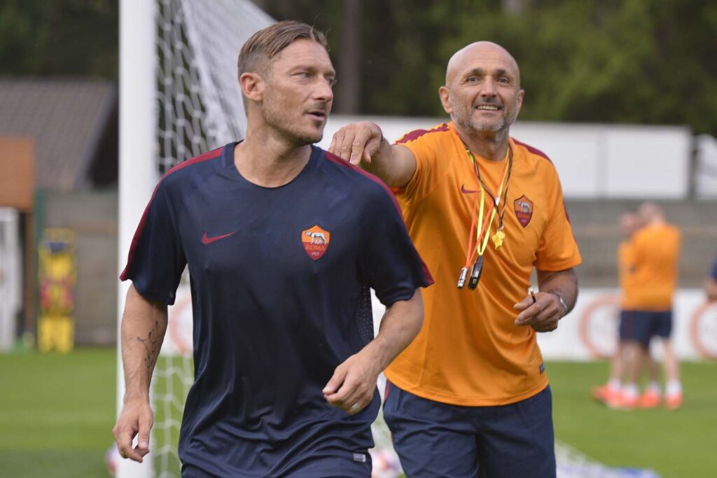 Luciano Spalletti e Francesco Totti