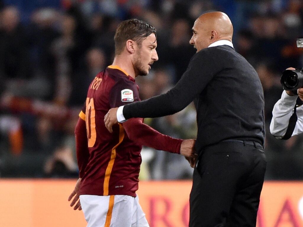 Luciano Spalletti e Francesco Totti
